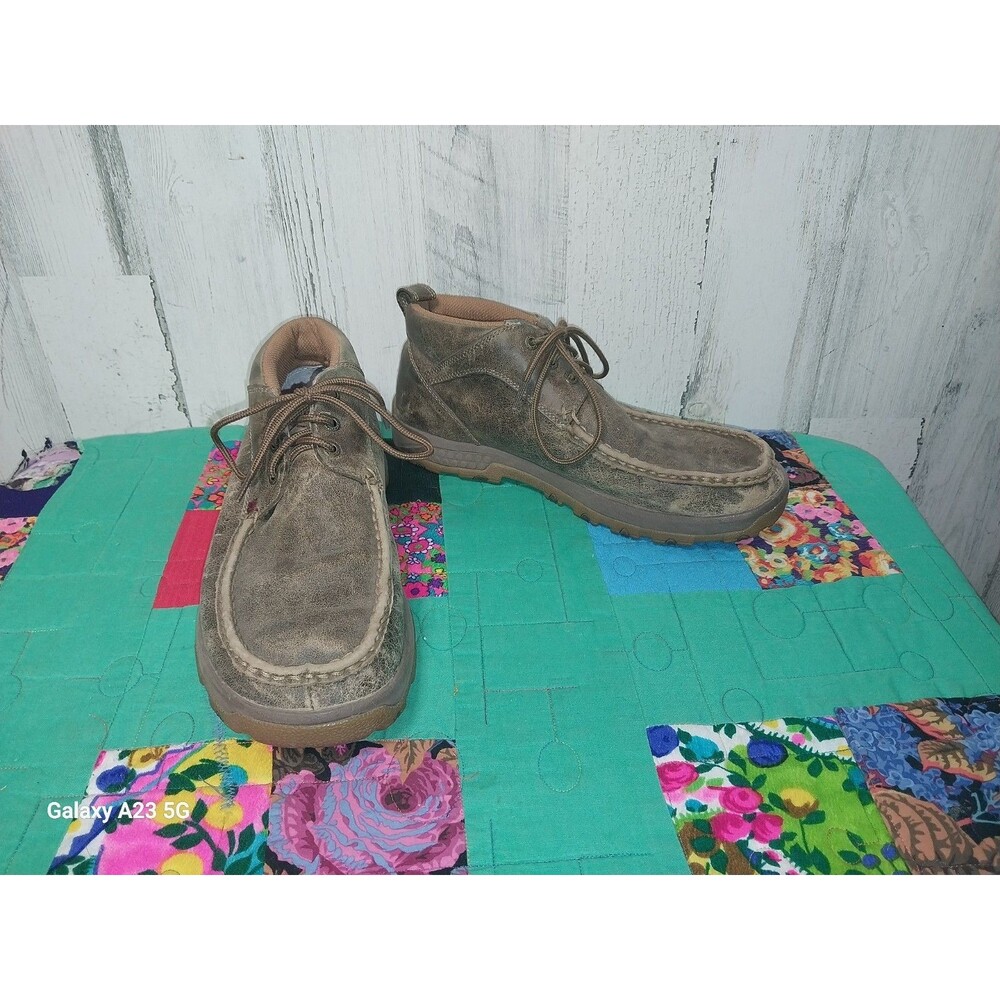 TWISTED X men's leather chukka/driving ankle boots, #MXC0001, 9.5 M